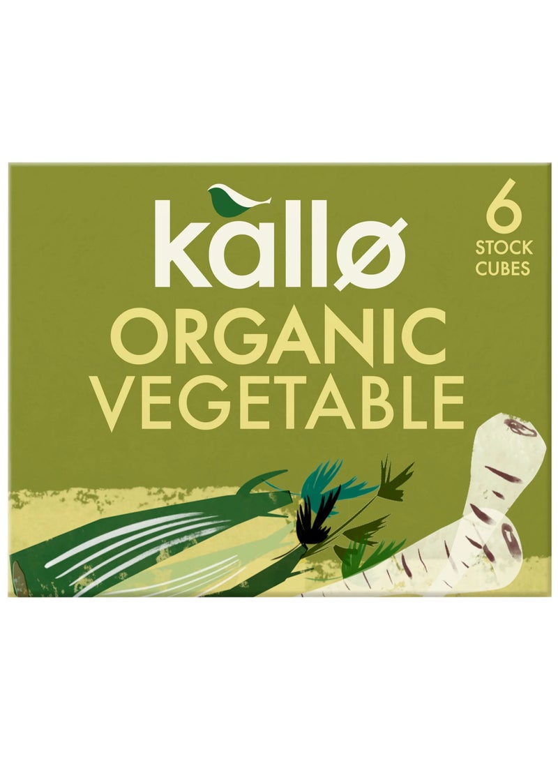 Kallo Organic Vegetable 6 Stock Cubes Gluten Free Vegan & Coeliac Friendly No Artificial Colours Flavours Or Preservatives Pr
